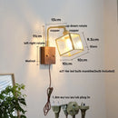 Helnys Cube Glass LED Wall Lights with Pull Chain Switch for Modern Decor