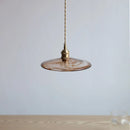 Helnys Amber Glass LED Pendant Lights for Dining and Living Room