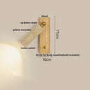 Helnys Copper LED Wall Lamp - Modern Nordic Design with Yellow Travertine & Wood