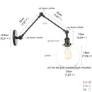 Helnys Swing Arm LED Wall Lights for Home Decor and Bedside Lamp