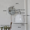 Helnys Modern Iron Ceramic LED Wall Lights with Pull Chain Switch
