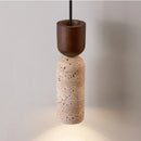 Helnys Adjustable LED Wall Lamp Pull Chain Switch Wood Nordic Modern Yellow Travertine