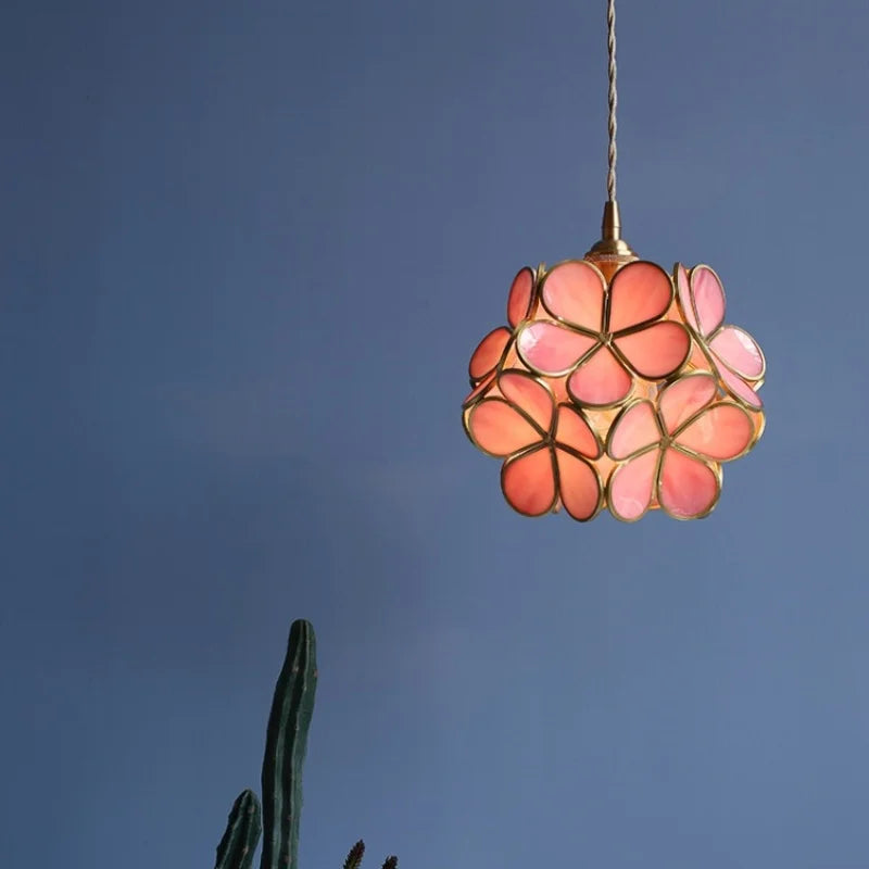Helnys Luxury Glass Flower LED Pendant Lights - Modern Nordic Style