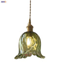 Helnys Green Glass Nordic LED Pendant Lamp for Modern Dining Room