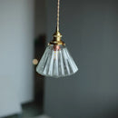 Helnys Modern Glass Pendant Lamp with Adjustable Copper Socket for Home Decor