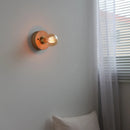 Helnys LED Wall Lamp Indoor Pull Chain Switch Stair Lighting Ash Wood Mirror Light.