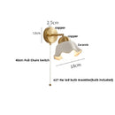 Helnys Copper LED Wall Light Fixture with Pull Chain Switch