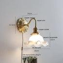 Helnys Clear Shell Glass LED Wall Sconce Up Down Light Europe Style Copper Wandlamp
