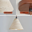 Helnys Wood Canopy LED Pendant Light Fixture Nordic Modern Hang Lamp