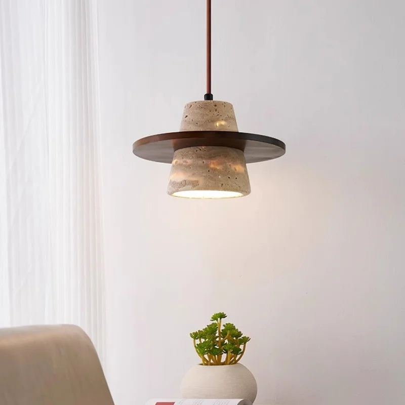 Helnys Yellow Stone LED Pendant Lights | Modern Nordic Hanging Lamp - 2M Wire