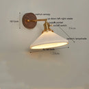 Helnys Nordic Walnut LED Wall Sconce Light for Bedroom Living Room Stair Bathroom