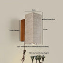 Helnys Round Stone LED Wall Light Sconce Yellow Travertine Nordic Modern Beside Lamp