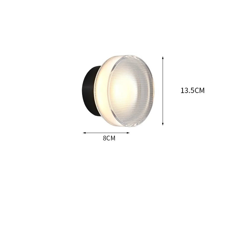 Helnys Modern LED Wall Sconce Acrylic Stair Aisle Bedroom Living Room Lamp