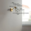 Helnys Crystal Copper LED Wall Light Fixture for Indoor Kitchen Décor