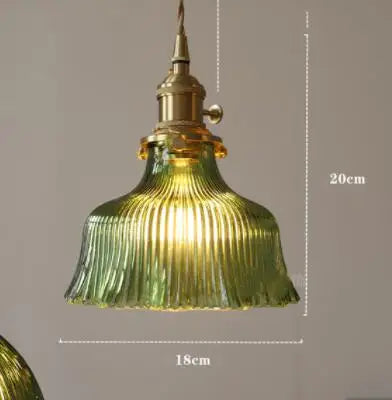 Helnys Blue Glass Pendant Lights for Bedroom Dinning Living Room