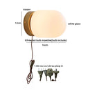 Helnys Glass Wall Light Sconce LED Switch Nordic Bedroom Bathroom Stairs Aplique Pared