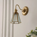 Helnys Vintage Style Blue Flower Glass Wall Sconce LED Lamp