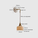 Helnys Ceramic LED Wall Sconce Copper Arm Adjustable Mirror Light