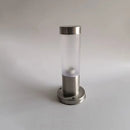 Helnys 12W LED Stainless Steel Garden Path Lights Set - Black Silver