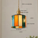 Helnys Vintage LED Pendant Lamp with Copper Socket & Glass Lampshade