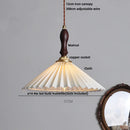Helnys White Cloth LED Pendant Lights Japan Style Hanging Lamp