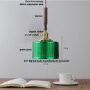 Helnys Nordic Modern Glass LED Pendant Lamp with Walnut Wood Accent