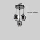 Helnys Nordic LED Pendant Lights 8W Smoky Glass Hanglamp