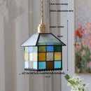 Magic Cube LED Pendant Lights by Helnys - Colorful Glass Tiffany Style Hang Lamp