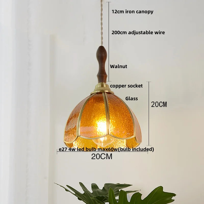 Helnys Tiffany Butterfly Glass LED Pendant Lights: Nordic Modern Kitchen Fixture with Adjustable Wire