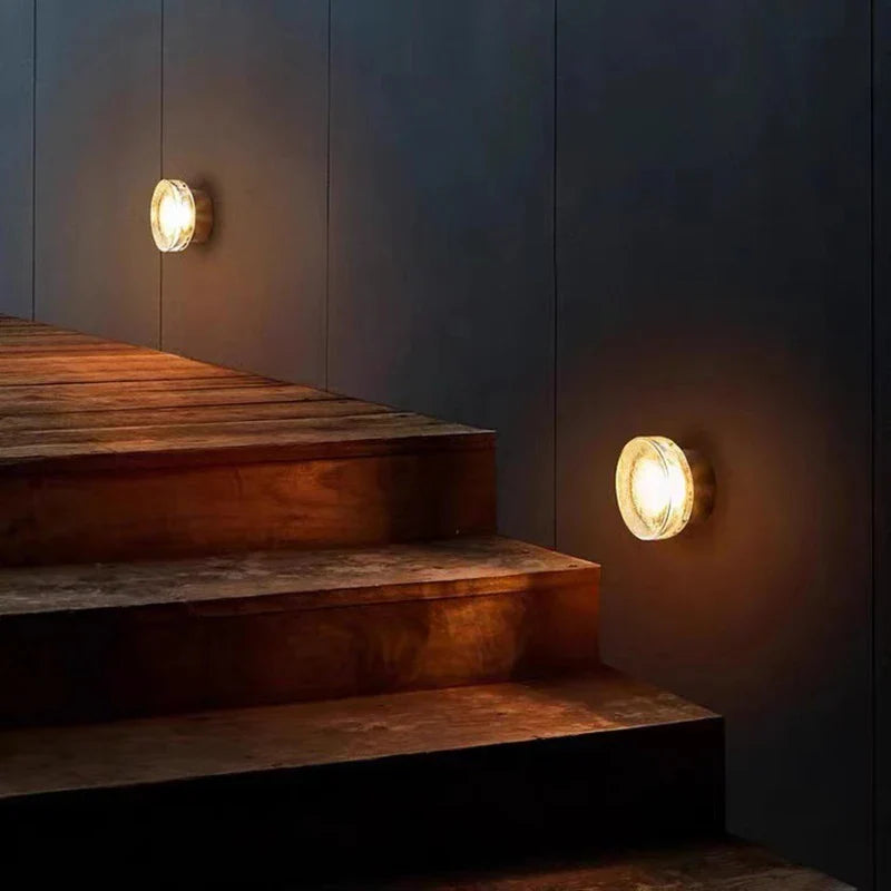 Helnys LED Acrylic Wall Lamp Modern Sconce Light for Corridor Balcony Stairway