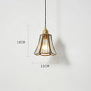 Helnys Glass LED Pendant Lights: Modern Copper Hanging Lamp for Bedroom, Dining, Restaurant