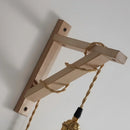 Helnys Flower Design LED Wall Lamps, White Green Glass Wood Light