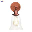 Helnys Industrial Loft LED Wall Light Iron Glass Rustic Reading Dining Room Decor