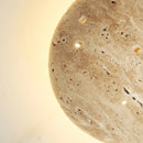 Helnys Yellow Travertine Stone LED Wall Sconce Light for Bedroom Living Room