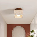Helnys Yellow Travertine Square LED Ceiling Light Fixture