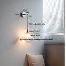 Helnys Walnut Ash LED Wall Lamp Sconce - Adjustable Japanese Style Stair Light Fixtures