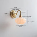 Helnys Clear Shell Glass LED Wall Sconce Up Down Light Europe Style Copper Wandlamp