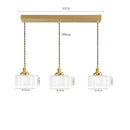 Helnys Clear Glass LED Pendant Light - Copper Nordic Modern Hanging Lamp