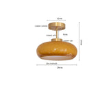 Helnys Copper Bauhaus LED Pendant Light with Orange Glass