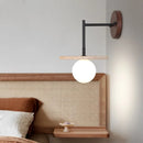 Helnys Yellow Travertine LED Wall Lamp Iron Pull Chain Switch Modern Stair Light Fixtures