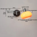 Helnys Swing Arm LED Wall Lamp with Switch - Flexible Glass Iron Design