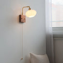 Helnys White Pumpkin Glass LED Wall Lamp for Kids Room & Bathroom Mirror Lighting