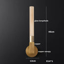 Helnys Copper Glass LED Wall Lamp Sconce for Bedroom Living Room