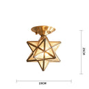 Helnys American Copper Vintage Ceiling Lights Glass LED Lamps