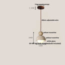 Helnys Glass Ball Pendant Lights Adjustable Yellow Travertine White for Dining Room