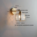Helnys LED Glass Wall Light with Pull Chain Switch - Modern Nordic Style