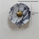 Helnys Round Bulgari Stone LED Wall Lamp Bedside Lighting