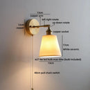 Helnys Ceramic LED Wall Lamp Kids Bedroom Gold Brass Up Down Stair Light