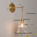 Helnys Clear Glass LED Wall Lights with Pull Chain Switch
