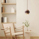 Helnys Wood Stone Hanging Lamp Adjustable LED Pendant Light Fixture